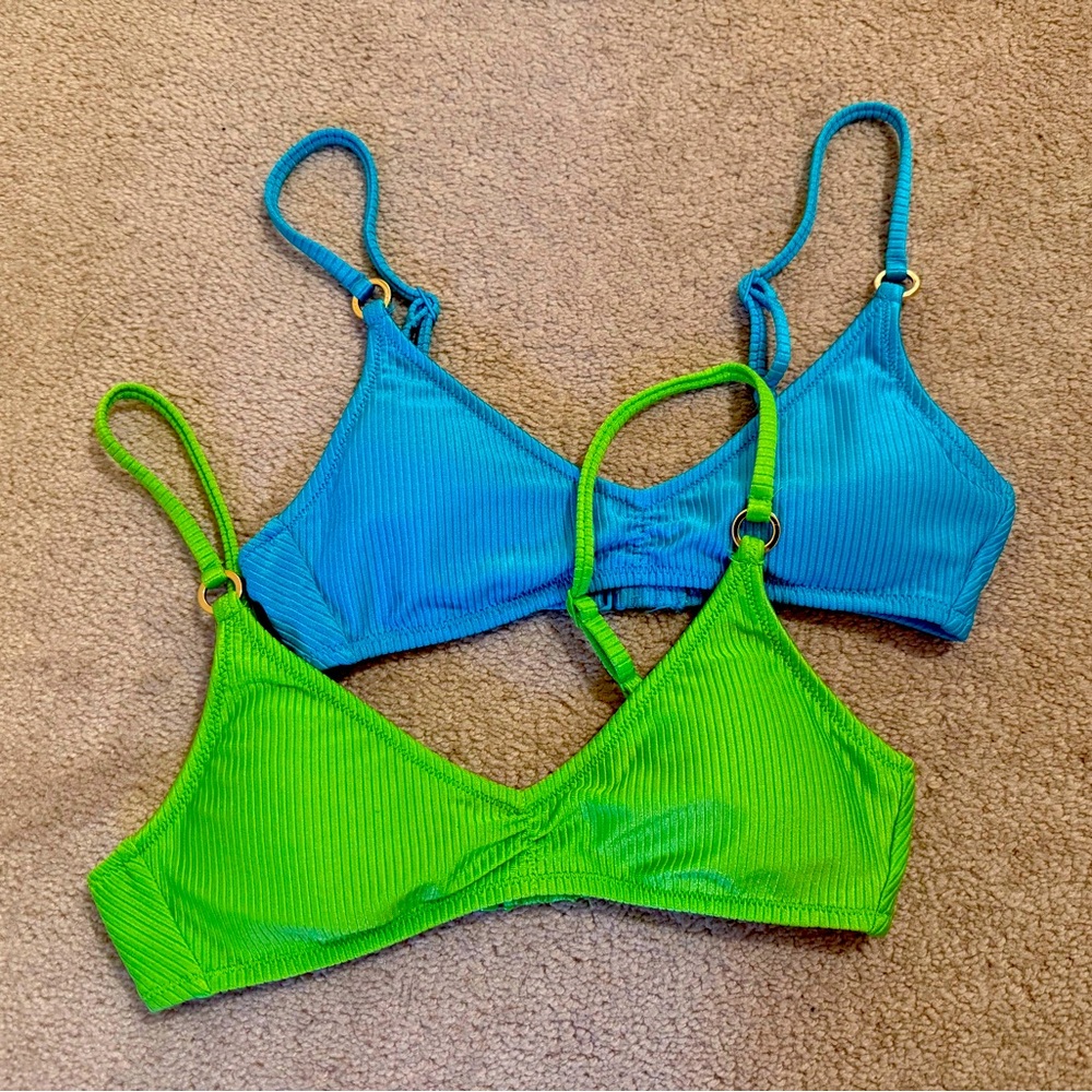 Bundle: two aerie bikini tops